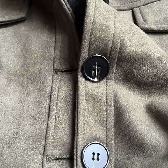 Fate Faux Suede Sweater Moto Jacket Cardi Size M Medium Cardigan - Picture 15 of 16